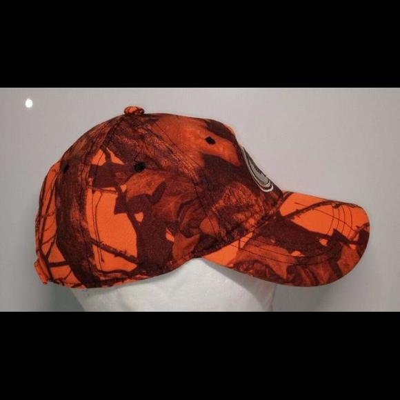 Mossy Oak Outdoor Caps Orange Camo Strapback Baseball Style Hat Cap - Picture 4 of 6
